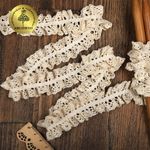 Кружево вязаное (тесьма) 30 мм / 10 метров, на резинке, цв.01 натуральный, Kruzhevo