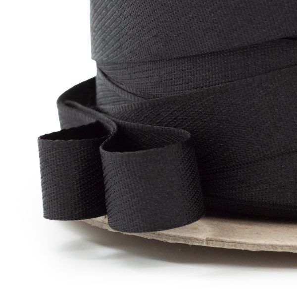 Тесьма брючная 15,5 мм, 48-5297 (0001 черный), 200 м