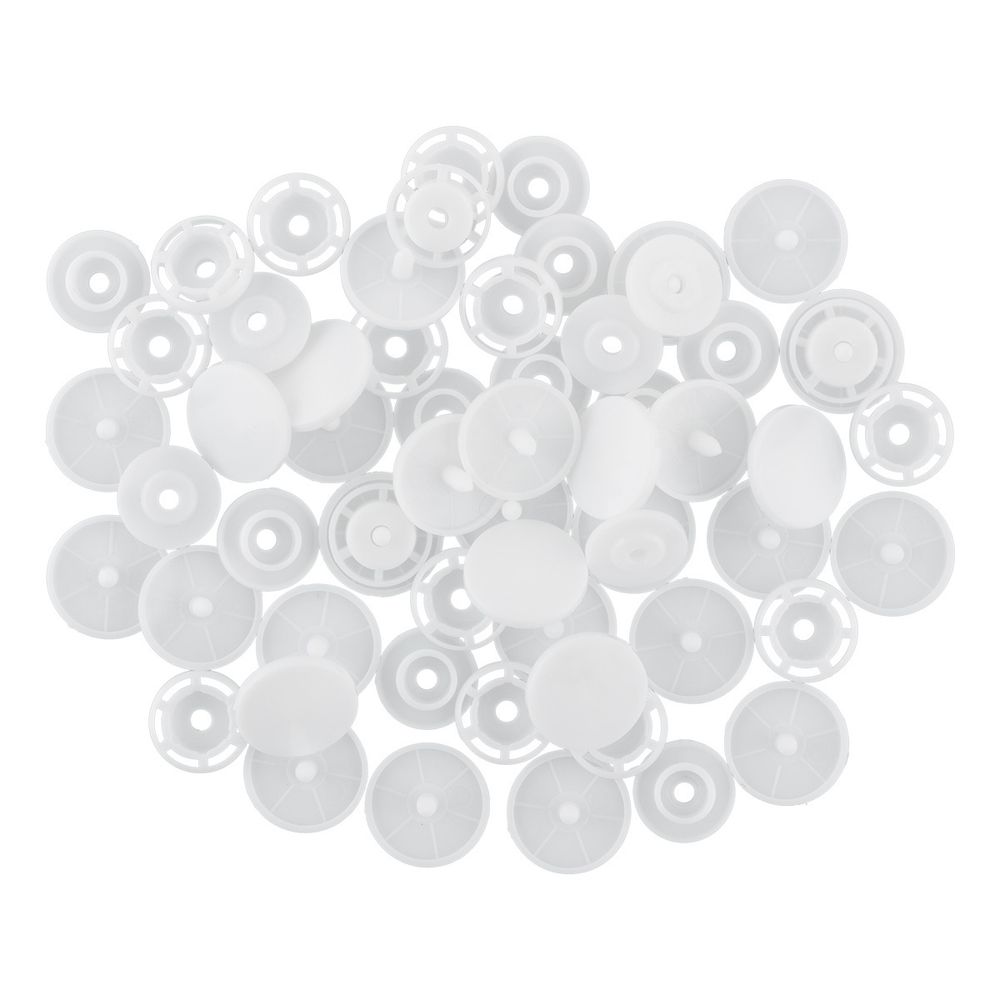 Кнопка рубашечная установочная пластик ⌀15 мм, 500 шт, 001 белый, Micron POM-15/500