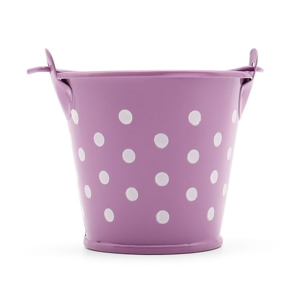 Ведро в горошек 6х5,3см (сиреневый), AR004-1