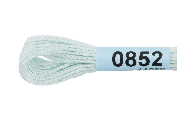 Мулине Gamma 100% хлопок, цв.0852 бл.голубой, 24 мотка по 8 метров