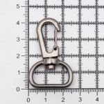 Карабин металл 20.0 мм (42х26 мм), никель черный, 10 шт