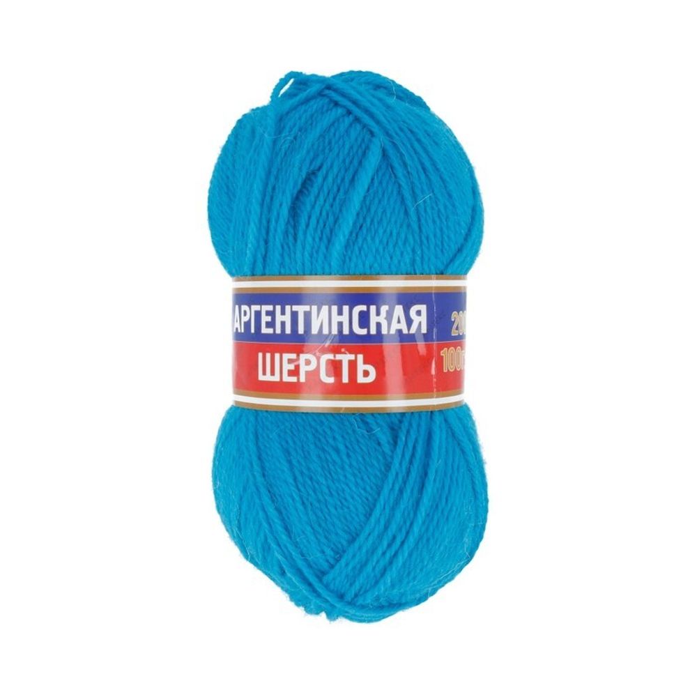Пряжа Камтекс Аргентинская шерсть / уп.10 мот. по 100 г, 200 м, цв.024 бирюза