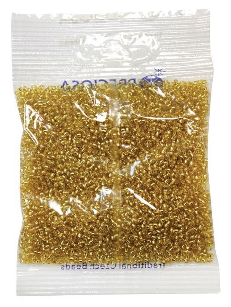 Бисер Preciosa прозрачный с сереб. центр. 10/0 (2.3 мм), 1х50г, цв. 17020, кругл. отв.