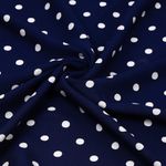 Штапель в горошек 90 г/м², 145 см / 2 метра, TBY.Vidt.02 цв.синий
