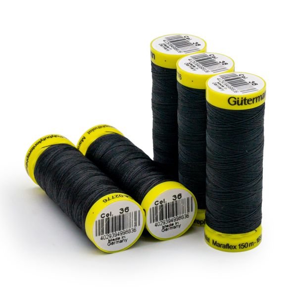 Нитки для трикотажа Gutermann Maraflex, 150м, 036 серый, 5 катушек