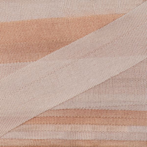 Лента (тесьма) шелковая 13.0 мм / 9.1±0.5 метров, M033 бл.бежевый/желто-коричневый, Gamma SRM-13