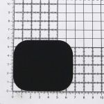 Термозаплатка, ткань, 57х67мм (черный (black)), AZ01, 10 шт