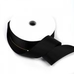 Лента репсовая (в рубчик) 50.0 мм цв. 030 черный уп.91.4м