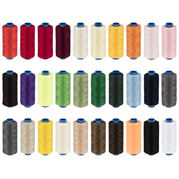 Нитки швейные бытовые Gamma 40/2, 365 м / 10 кат., ассорти 03