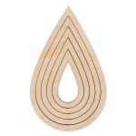 Заготовка из фанеры для эпоксидной смолы, 5 шт, Капли, ВД-1149 Mr.Carving