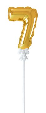 Шар самодув Цифра, 5 шт, 7, золотая, Boomzee FBZ-03