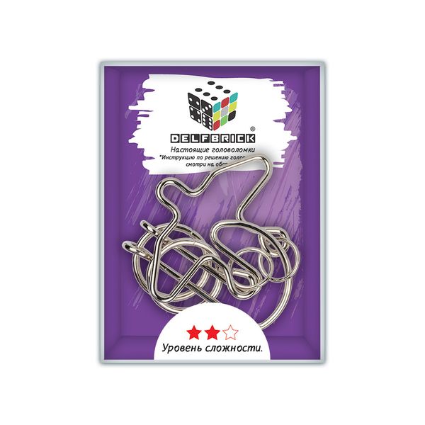 Головоломка металлическая, 1 шт, Голубь 6 элементов, Delfbrick DLM-33