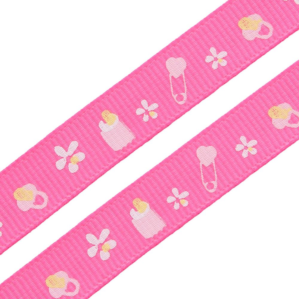 Лента репсовая (в рубчик) Детская, 10 мм, 3м, розовый