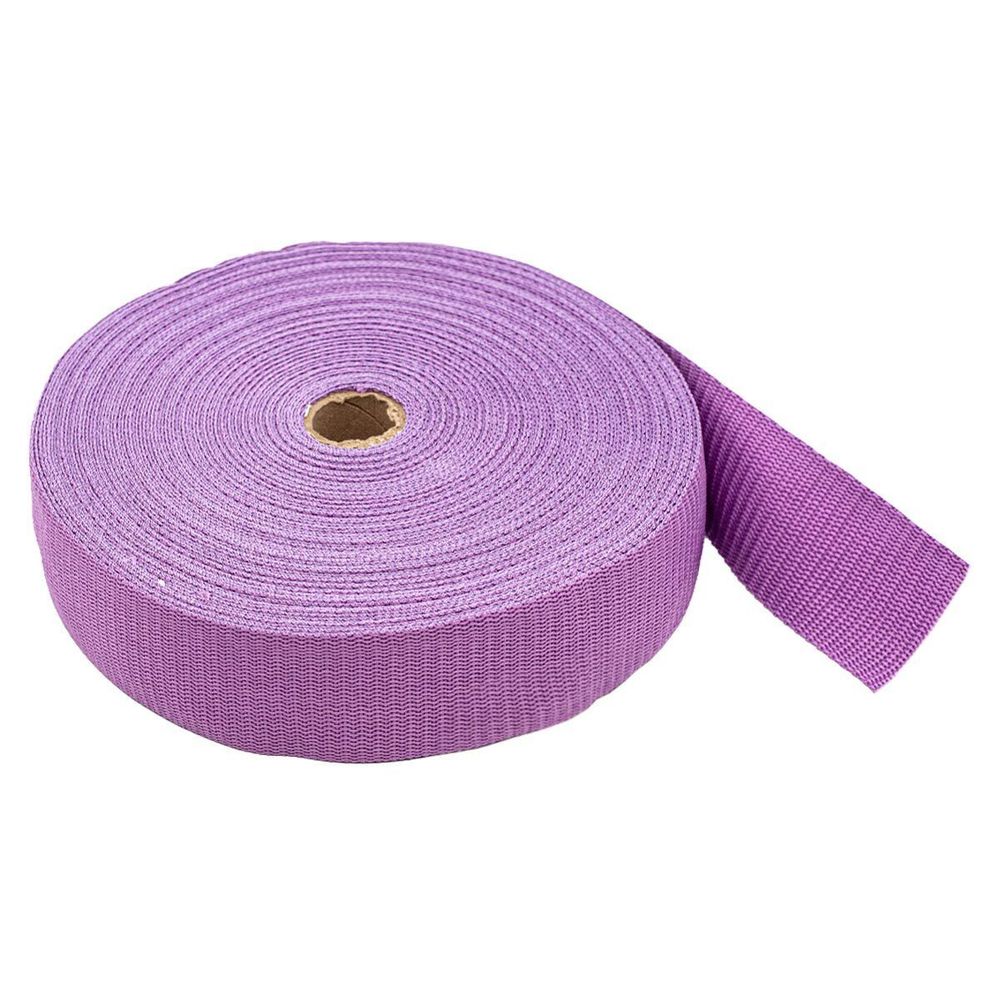 Стропа (ременная лента) 50 мм / 30 метров, толщ. 1.0 мм, [28 г/пог.м], 100% п/п, 18 сиреневый /TOS/