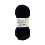 Пряжа Alpina Holly / уп.10 мот. по 50г, 200м, 002 черный