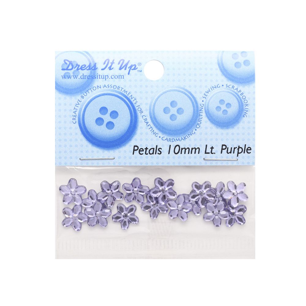 Кабошон декор подарков Цветы 10 мм, 15 шт, сиреневый, Dress it up