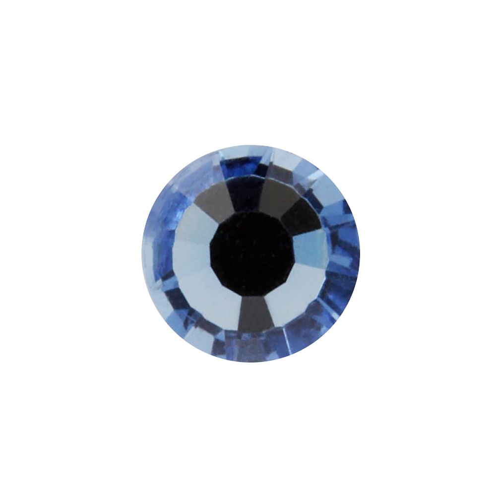 Стразы клеевые стекло 2.4 мм, 144 шт, SS08 св. синий (lt. sapphire 30020), Preciosa 438-11-612 i