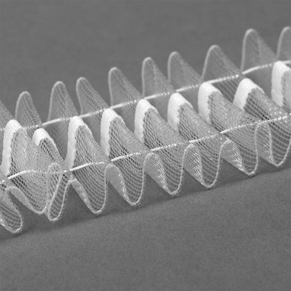 Лента (тесьма) шторная: сборка карандаш (1:3) 40 мм / 10 метров, П-022М органза, Prestij