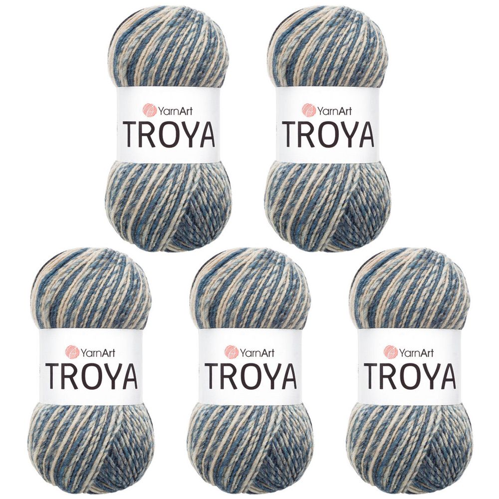 Пряжа YarnArt (ЯрнАрт) Troya / уп.5 мот. по 100 г, 250 м, 2102 секционный