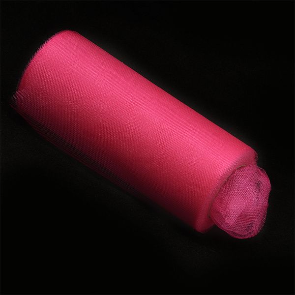 Фатин на шпульке средней жесткости блестящий 150 мм / 22.86 метра, TBY.MSS.170.08, цв.08 фуксия