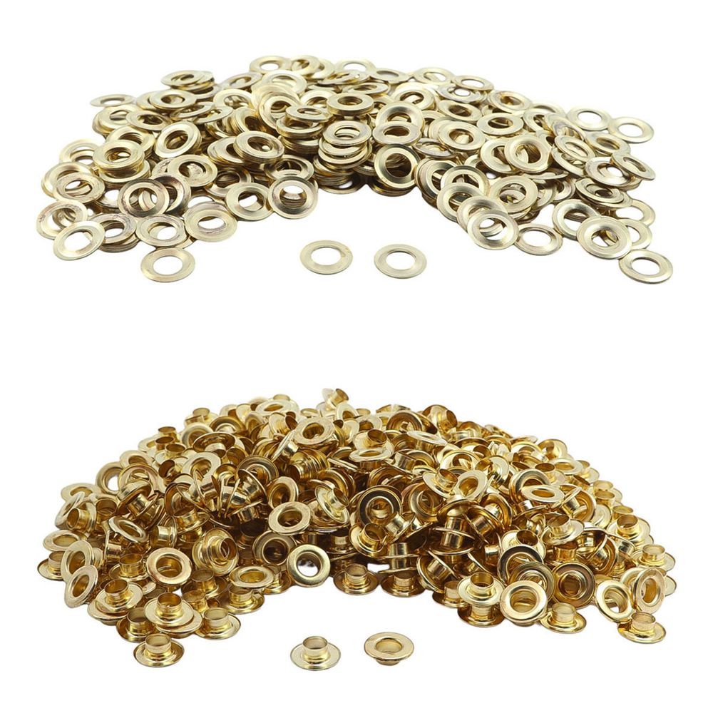 Люверсы металл ⌀_9.2 мм (внутр.), h6.32 мм (внутр.), №24, сталь, New Star, золото, уп≈1000 шт