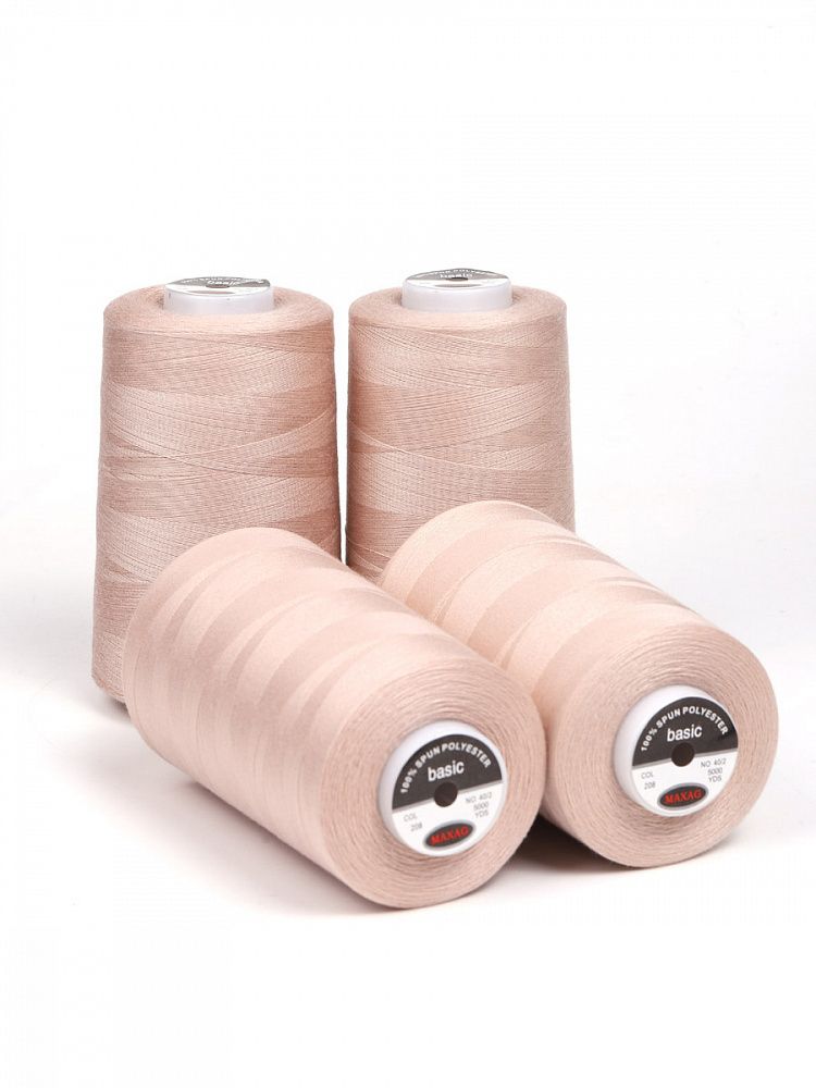 Нитки швейные Max 40/2, 4570 м (5000 ярд), 208 персиковый / 4 бобины