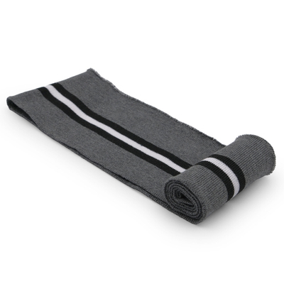 Подвяз (довяз) трикотажный 7.5х80 см, однослойный в полоску, серый/черный/белый