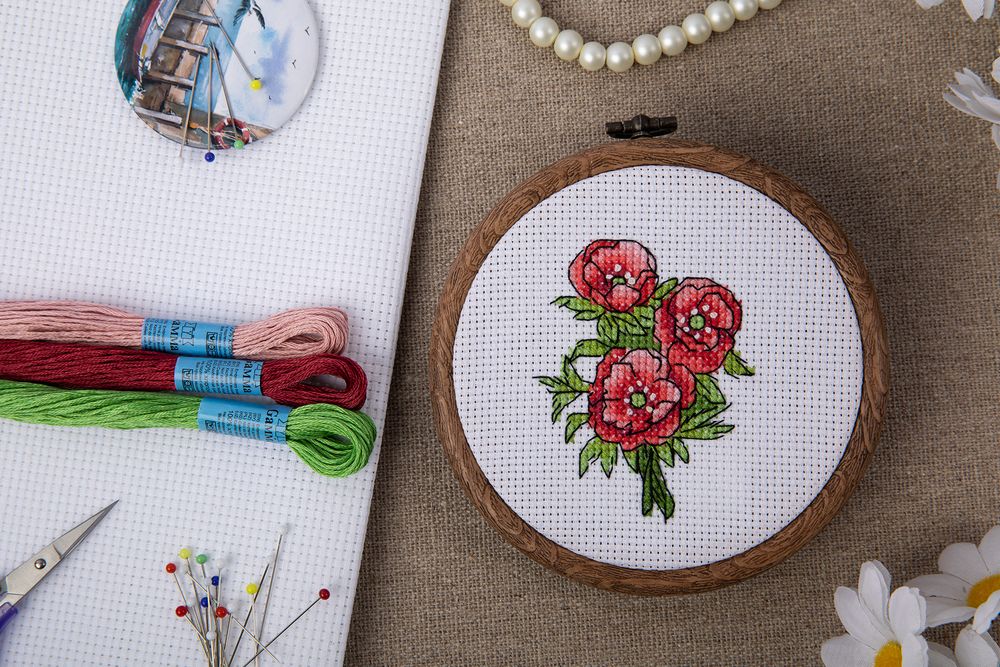 Мулине Gamma набор Вальс цветов 100% хлопок /100% вискоза 35 мотков по 8 метров, ассорти