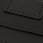 Набор заплаток пришивных из кожи, квадрат 4см, 6см и 8см, с перфорацией, 3 шт, 100% кожа (03 темно-коричневый), 9402