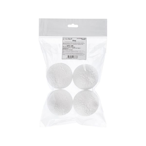 Заготовка из пенопласта Шар ⌀6 см, 4 шт, Love2art DPZ-100