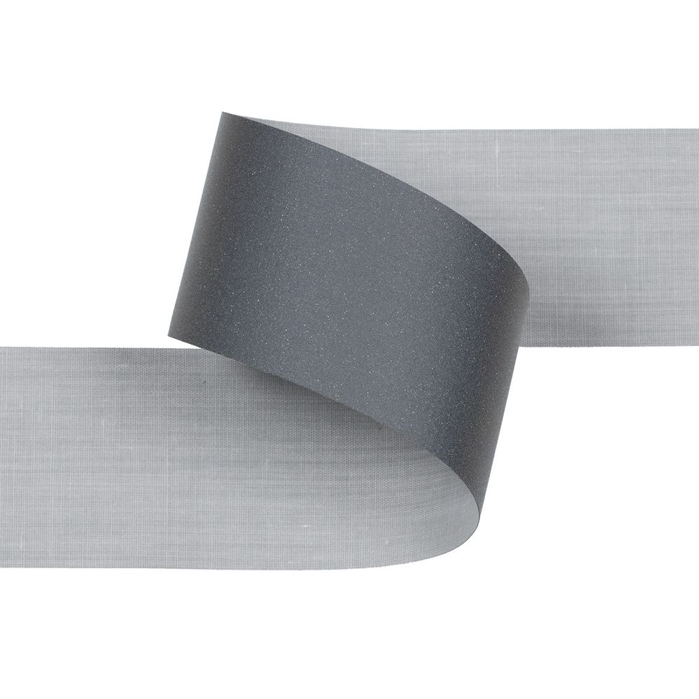 Лента светоотражающая (катафотная) [cpl:380], 40 мм / 50 метров, 65% п/э, 35% х/б, серый, Gamma JF9001