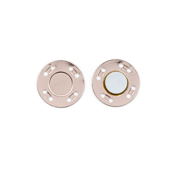 Кнопка магнитная металл пришивная ⌀20.0 мм, никель, 10 шт, BIG