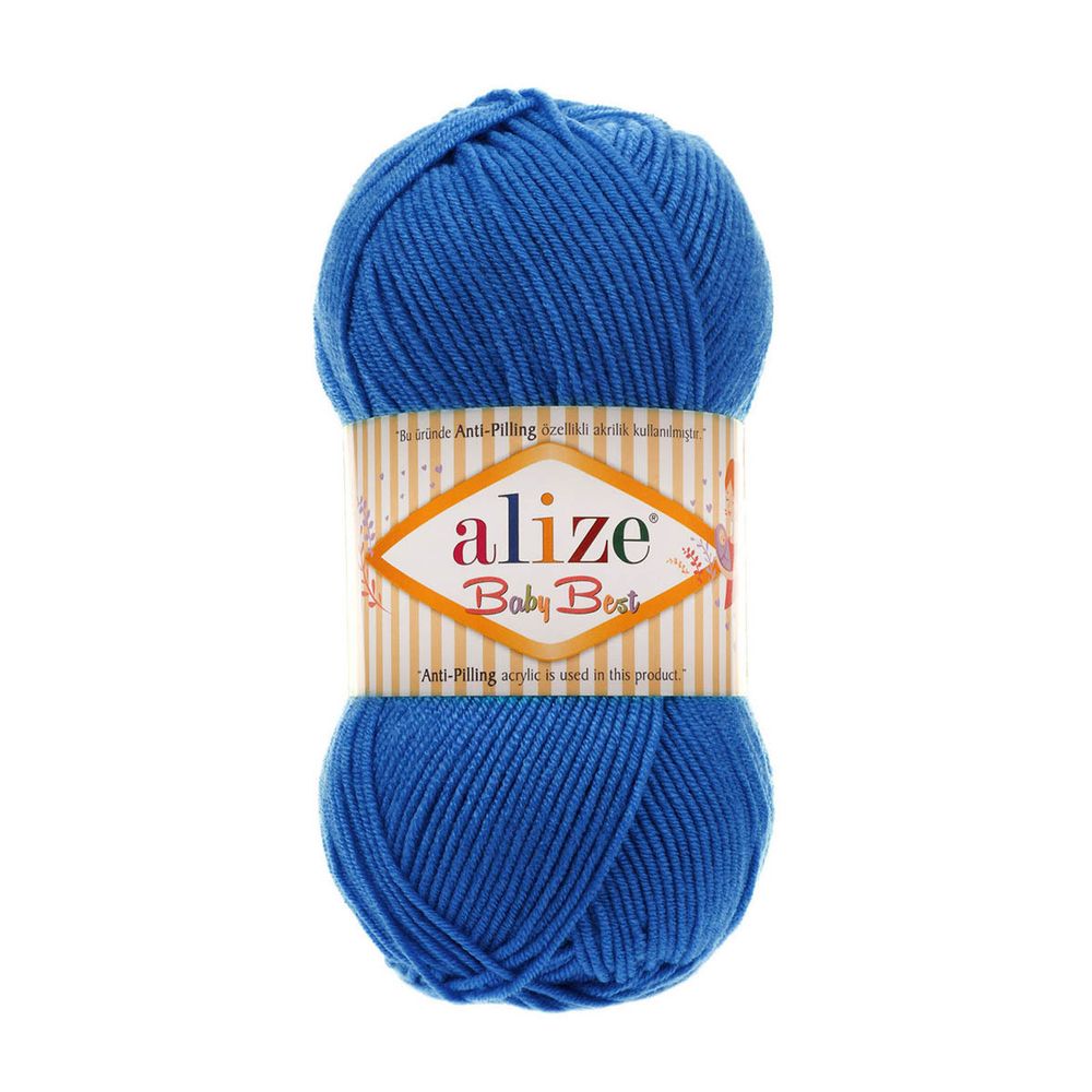 Пряжа Alize (Ализе) Baby Best / уп.5 мот. по 100 г, 240м, 141 василек A