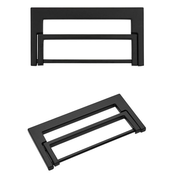 Пряжка прямоугольная 50 мм, металл (M.Black черный матовый), МТ_1871, 6 шт