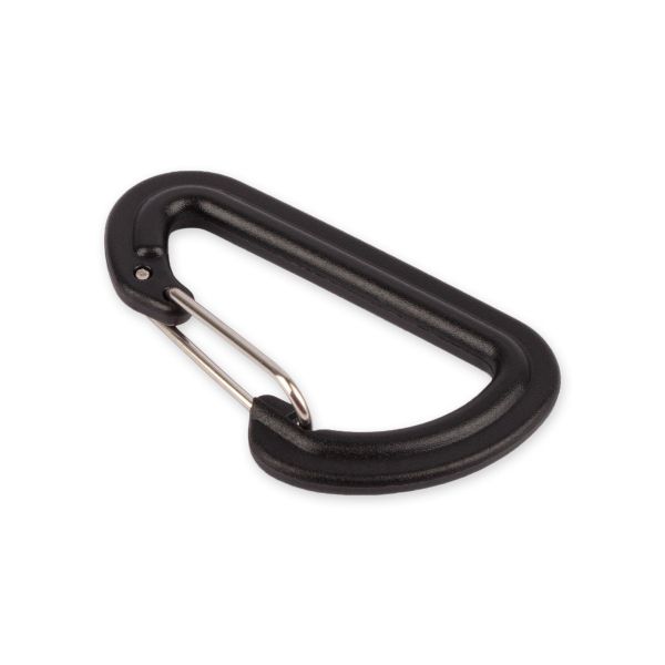 Карабин пластик с металлической застежкой 55х35 мм, 50 шт, черный, Gamma GHB018