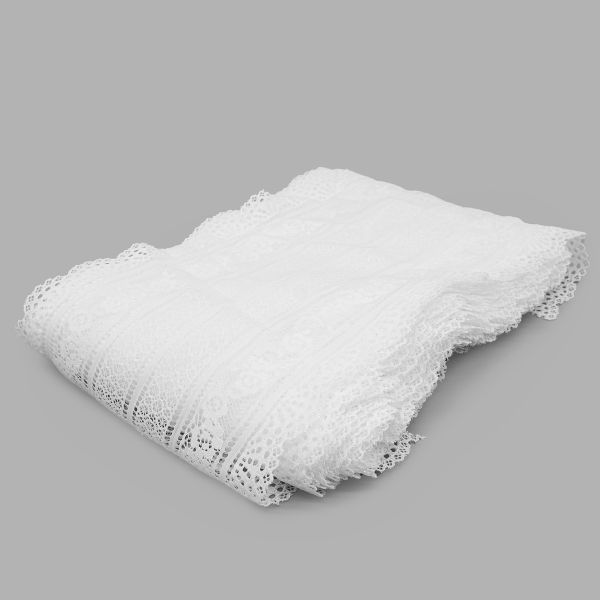 Кружево бельевое эластичное 225 мм / 10 м, белый