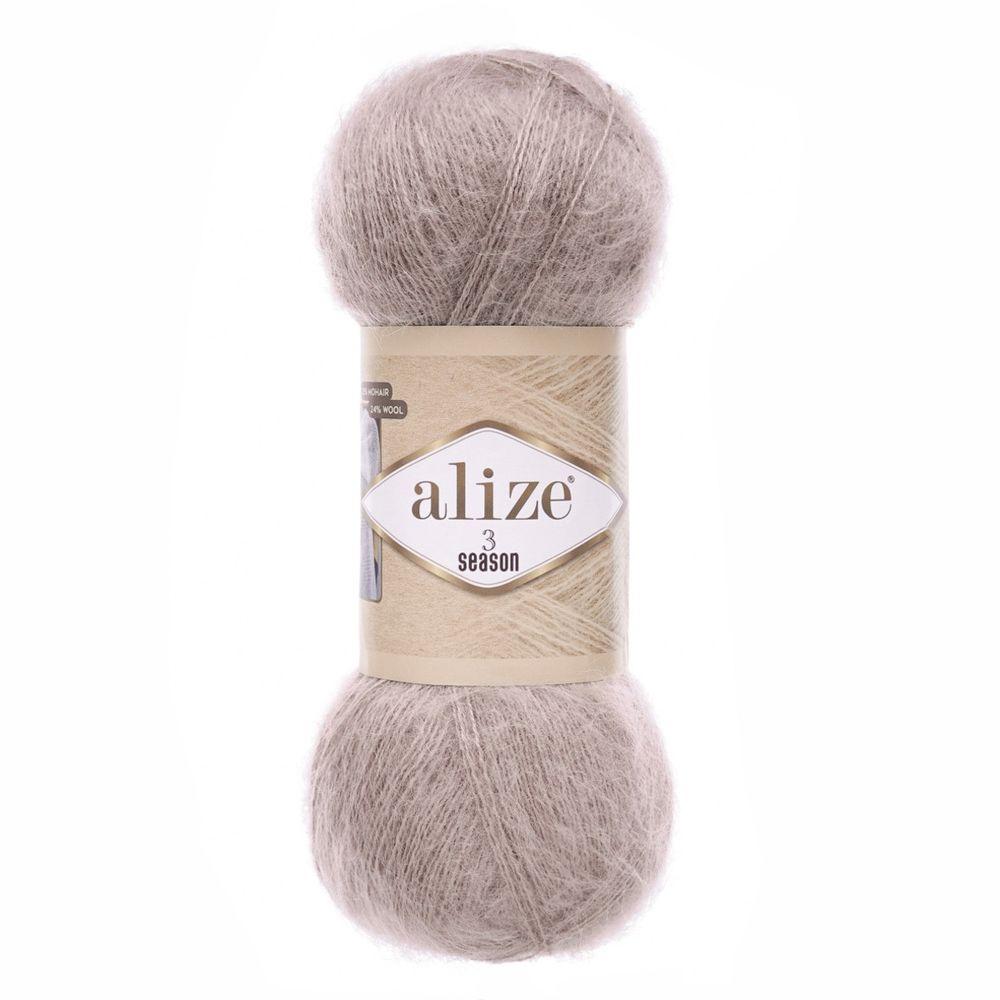 Пряжа Alize (Ализе) 3 Season / уп.5 мот. по 100 г, 500 м, 541 светло-коричневый