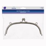 Застежка для сумки фермуар 20.5х7.5 см, 5 шт, 01 серебро, Gamma FER-09