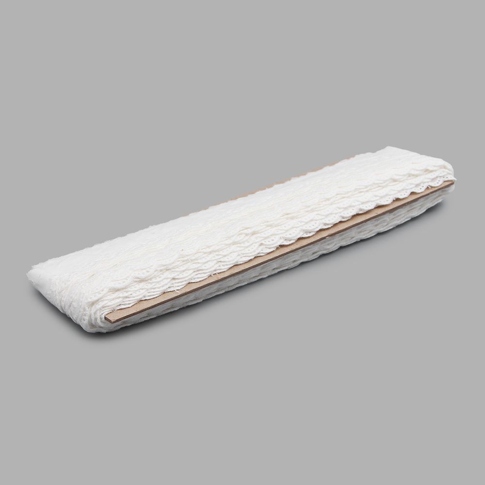 Кружево шитьё 30 мм / 13.72 м, 100% хлопок, неотбеленный