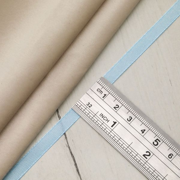 Лента атласная 1-сторонняя 6.0 мм / 22.86±1 метров, 130 св.голубой, Globus