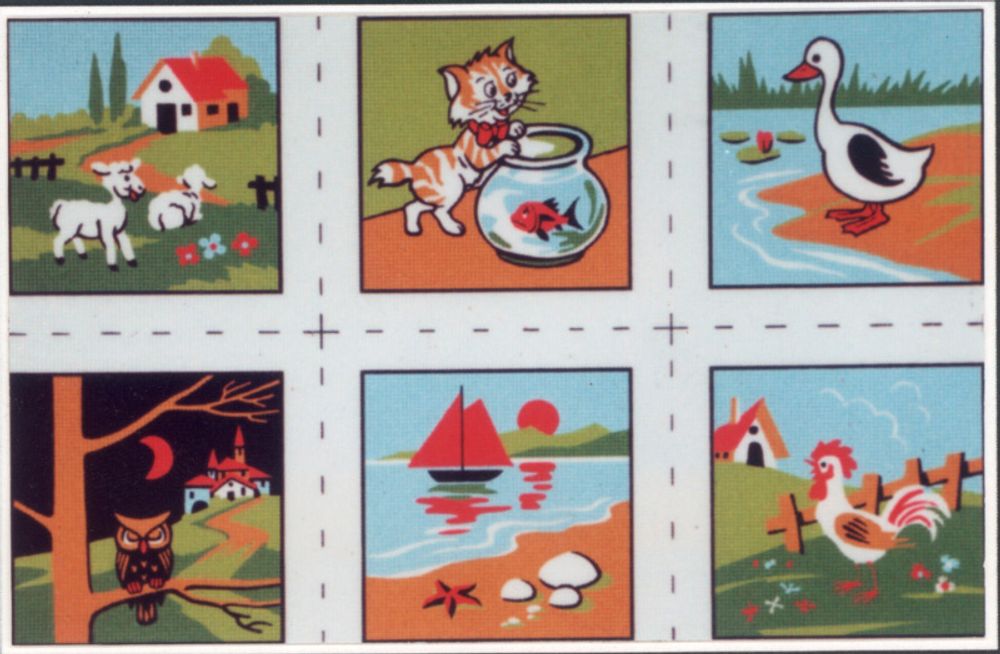 Рисунок для вышивания Soulos (канва жесткая), &quot;Детские картинки&quot;, 6 картинок