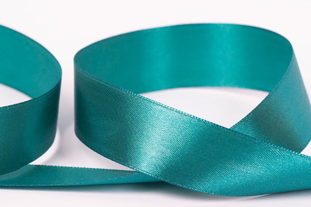 Лента атласная 1-сторонняя 25.0 мм / 33±2 метра, 047 лазурный, Gamma