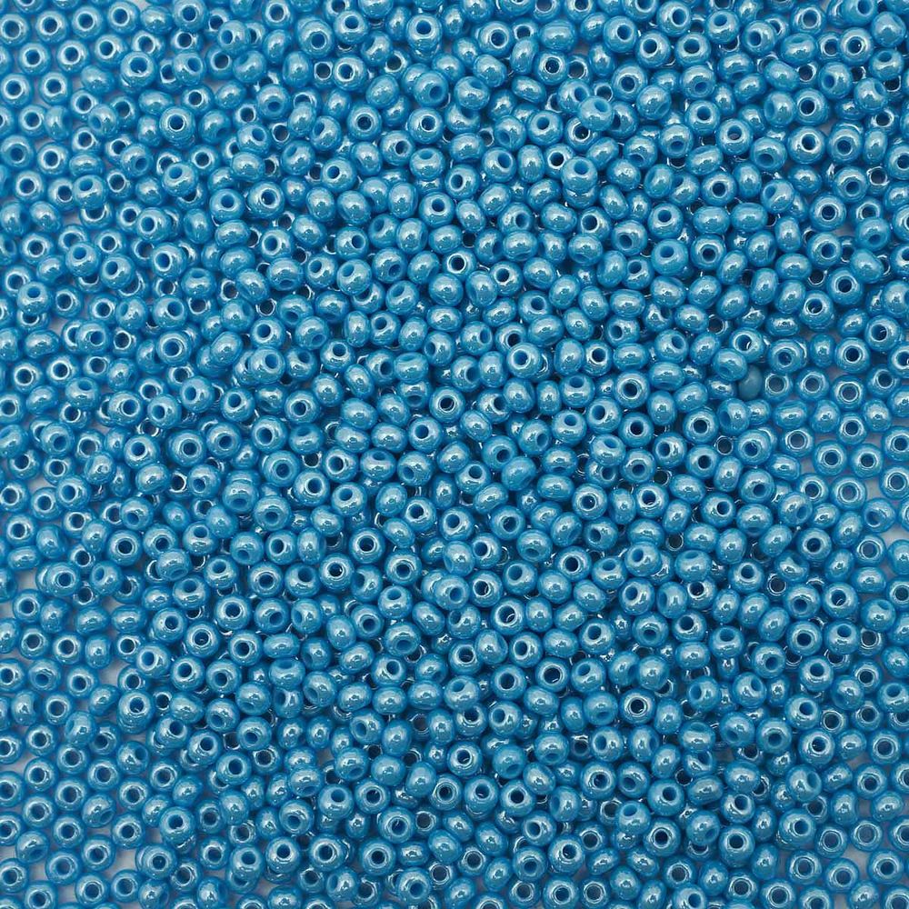 Бисер непрозрачный с жемчужным покрытием, круг.отв., 500гр, Preciosa