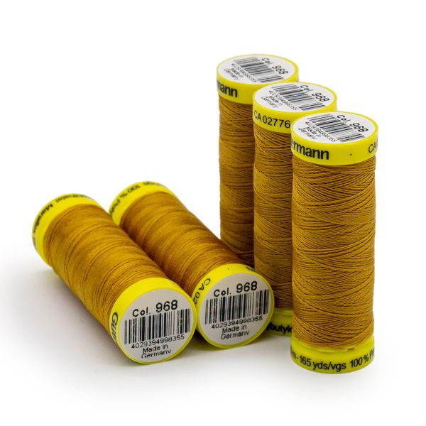 Нитки для трикотажа Gutermann Maraflex, 150м, 968 золотой, 5 катушек