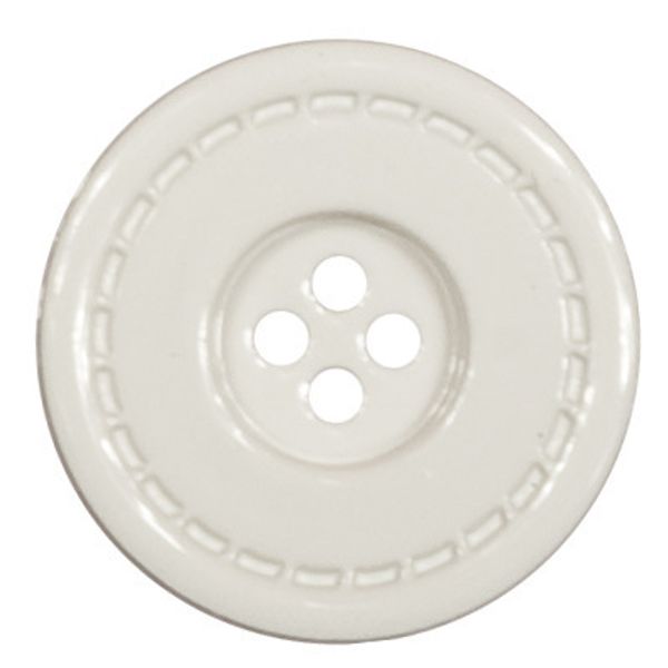 Пуговицы 4 прокола костюмные 15 мм, 24 шт, А001 белый, Gamma GX 0027