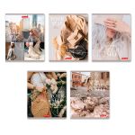 Тетрадь ученическая общая, A5+ 96 л. на скобе 60 г/м², белизна 100%, 5 шт, клетка в термоусадочной пленке, 000765 Селфи, Светоч 96ТЕТк-001