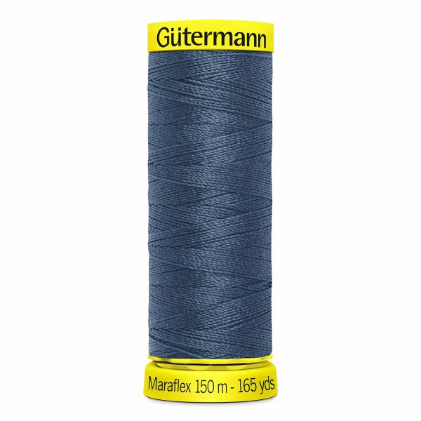 Нитки для трикотажа Gutermann Maraflex, 150м, 435 зелено-синий, 5 катушек
