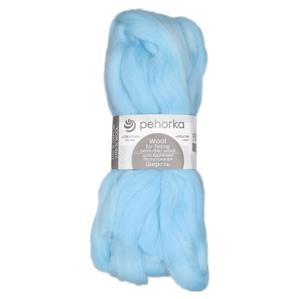 Шерсть для валяния Пехорка полутонкая шерсть (100% шерсть) 50г цв.519 венерин башмачок