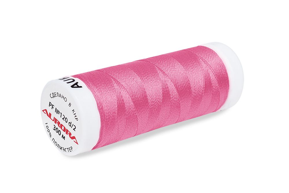 Нитки для креативных работ Aurora №120, 300 м, цв. PF105, 5 катушек